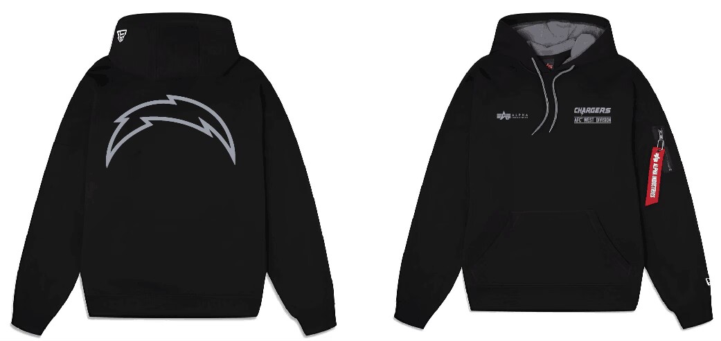 Men Los Angeles Chargers 2024 Nike NFL black hoodie->nfl t-shirts->Sports Accessory